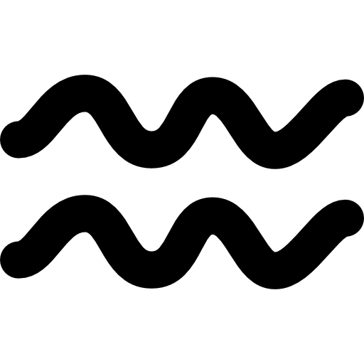 Aquarius zodiac sign symbol icon