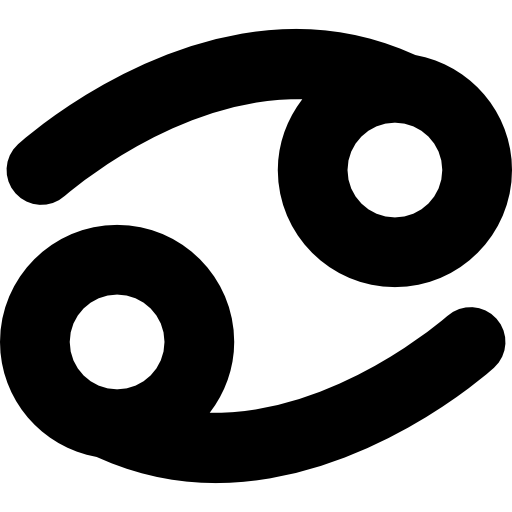 Cancer zodiac sign symbol icon