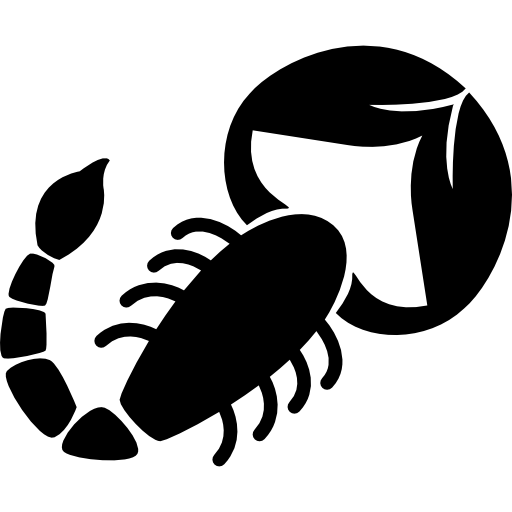 Scorpion shape of zodiac sign icon