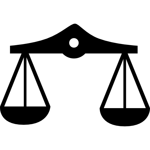 Libra balanced scale zodiac symbol icon