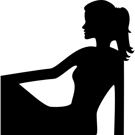 Virgo female silhouette icon