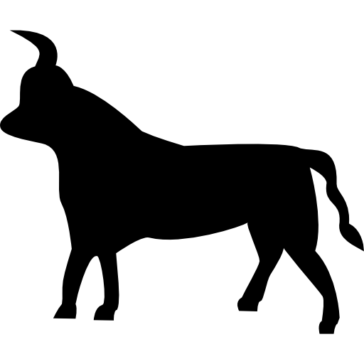 Taurus bull side view sign icon