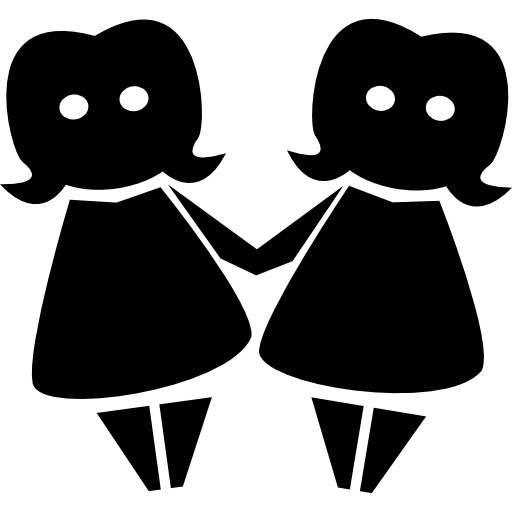 Gemini female twins couple symbol icon