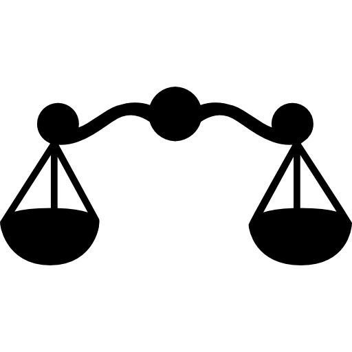 Libra astrological symbol of a scale icon