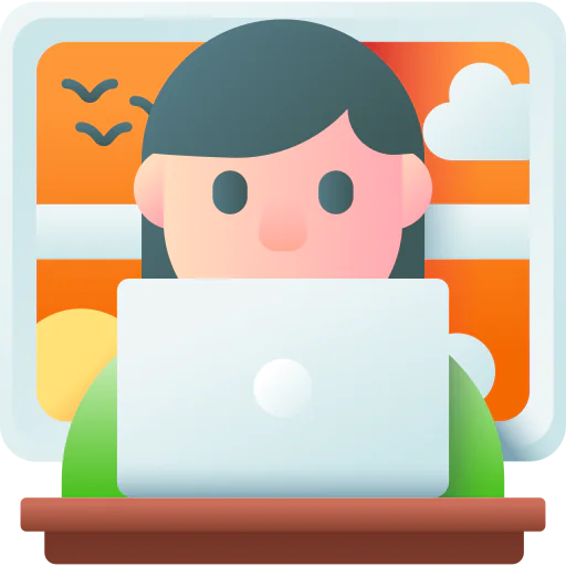 Working at home icon