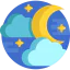 Cloudy night іконка 64x64