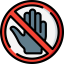 Do not touch icon 64x64