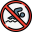 No swimming icon 64x64