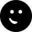 Emoticon face with the mouth at one side like a small smile in a rounded square ícone 64x64