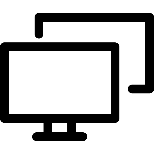 Two computer screens icon