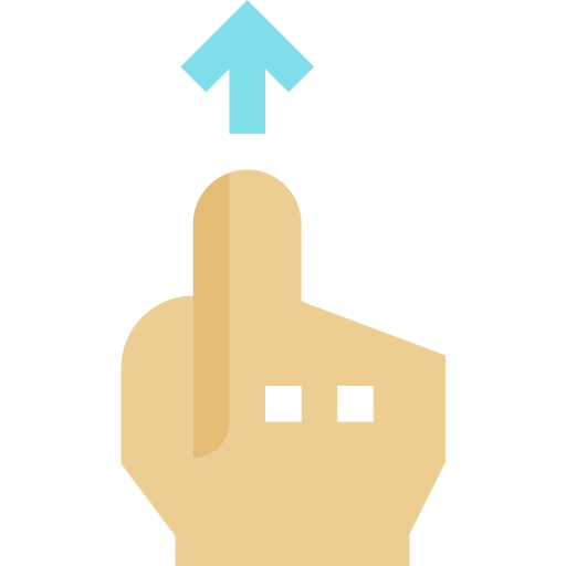 Swipe up ícono