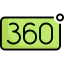 360 degrees Symbol 64x64