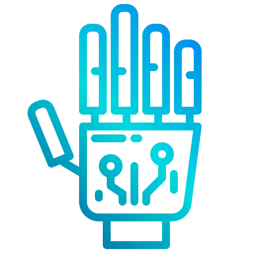 Robotic hand icon
