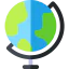 Earth globe icon 64x64