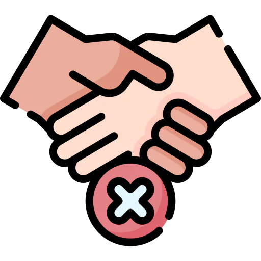 No handshake 图标