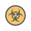 Biohazard sign icon 64x64