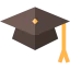 Graduation cap icon 64x64
