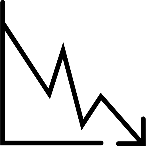 Line Graph Down Arrow 图标