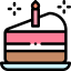 Birthday cake piece icon 64x64
