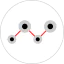 Line chart icon 64x64