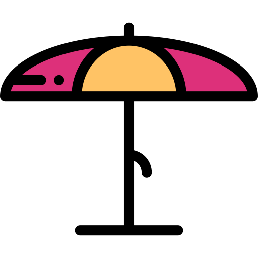 Beach umbrella icon