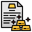 Gold ticket icon 64x64