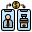 Money transfer icon 64x64