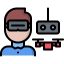 Virtual reality glasses icon 64x64