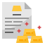 Gold ticket icon 64x64