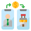 Money transfer icon 64x64