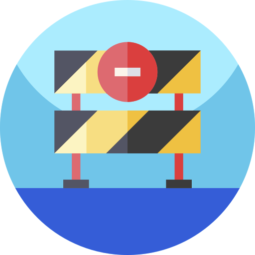 Road barrier icon