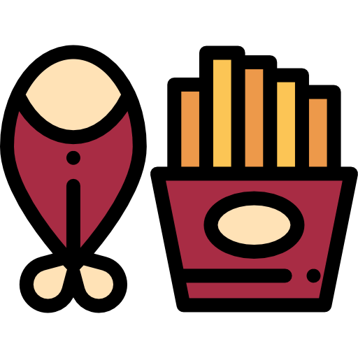 Fish and chips Ikona