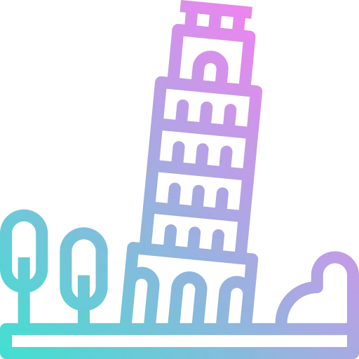 Leaning tower of pisa icon