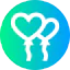 Heart balloon іконка 64x64