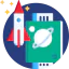 Space tourism icon 64x64