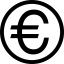 Euro Symbol On Circle Ikona 64x64