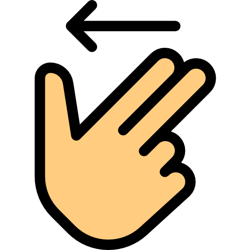 Swipe left icon