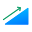 Rising chart icon 64x64