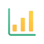 Rising chart icon 64x64