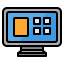 Tv monitor icon 64x64