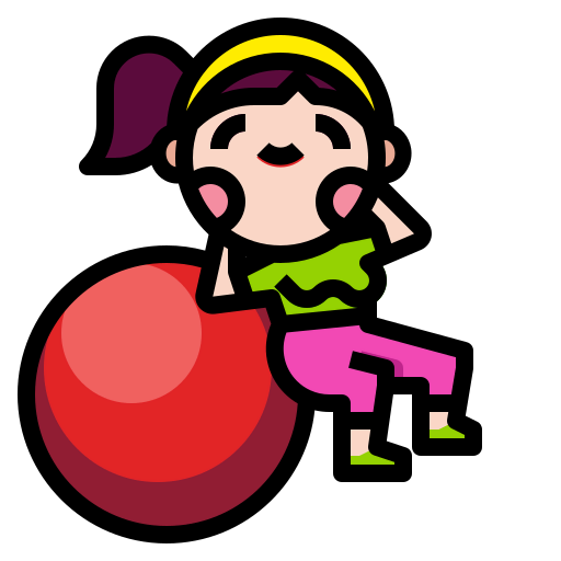 Fitness ball icon