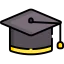 Graduation cap ícono 64x64