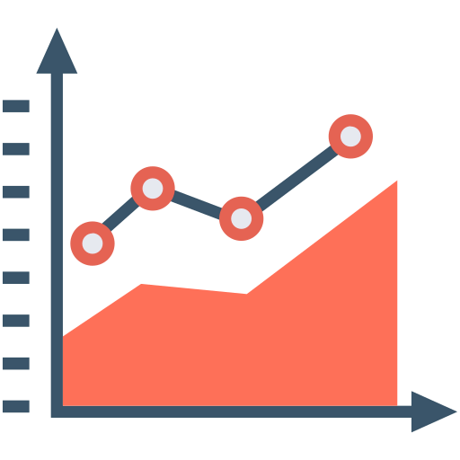 Line graph icon