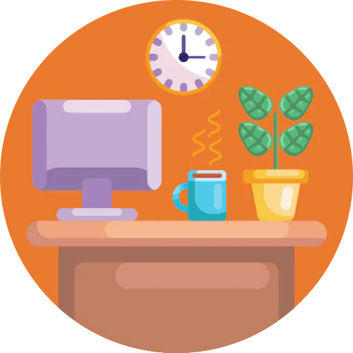 Office desk icon