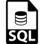 SQL file format symbol icon 64x64