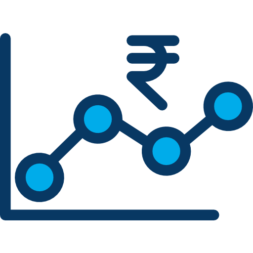 Line graph icon