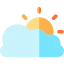 Clouds and sun ícono 64x64