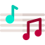 Музыкальные ноты иконка 64x64