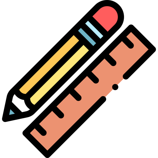 Pencil and ruler Ikona