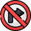 No turn right icon 64x64